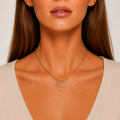 Crystal Cross Charm Necklace