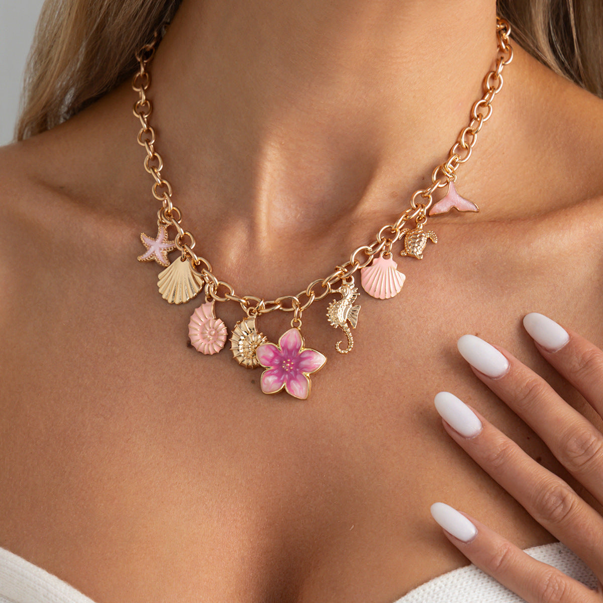 Gold Coastal Charm Necklace