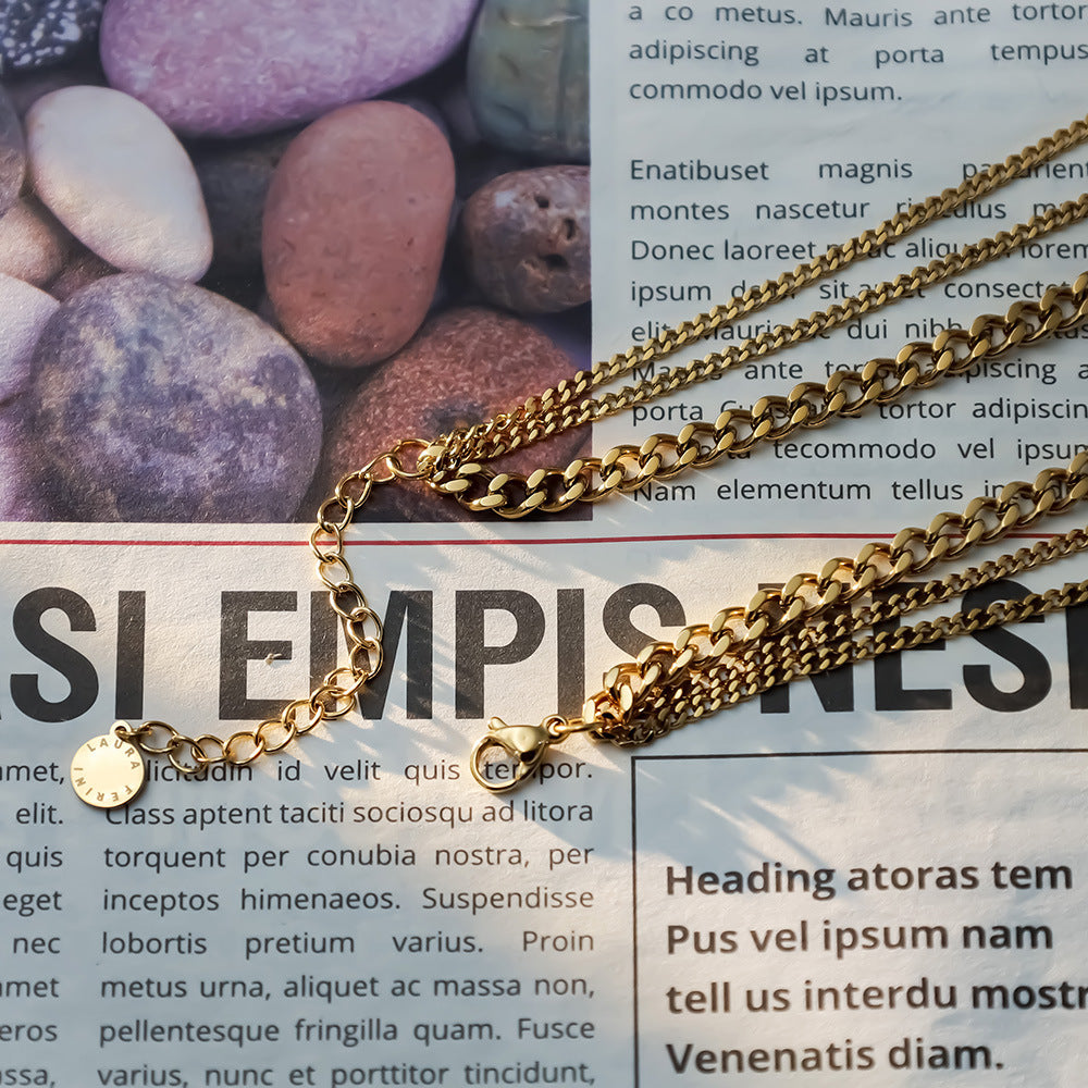 Vintage French Layered Coin Pendant Necklace for Women