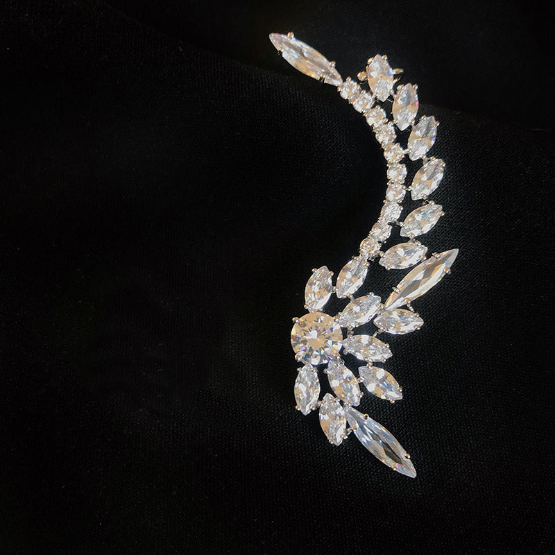 Luxury Asymmetrical CZ Drop Earrings